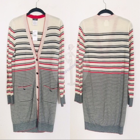 Chanel Striped Long Cardigan US 4-6 - Picture 2 of 10